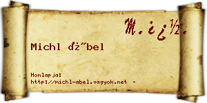 Michl Ábel névjegykártya